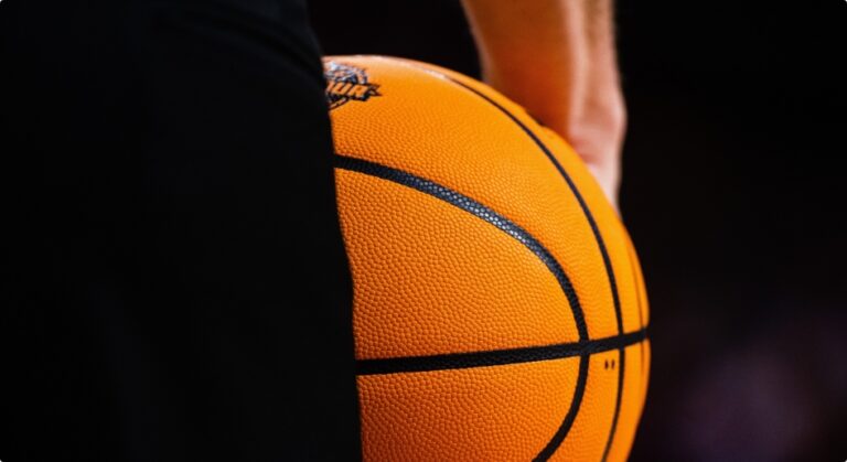 Ballon de Basket en gros plan