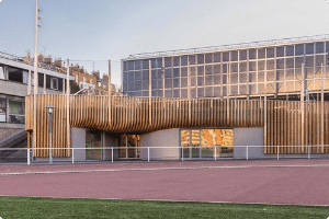 club house stade Max Rousié dans le 17éme arrondissement